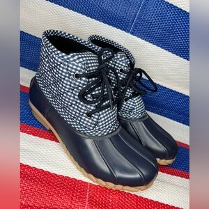 🎉✨HP - St. John's Bay Denton Waterproof Rain Duck Boots Women’s Size 8 Navy Blue